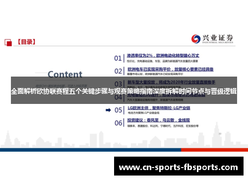 全面解析欧协联赛程五个关键步骤与观赛策略指南深度拆解时间节点与晋级逻辑